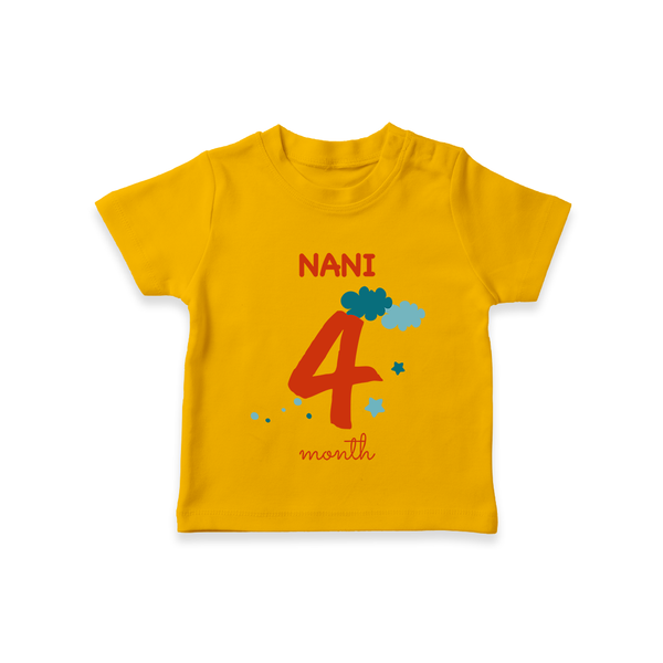 4 Month Old Baby Clothing | Custom T-Shirt Design | Ideal for Gifting - CHROME YELLOW - 0-5 Months Old (Chest 17")