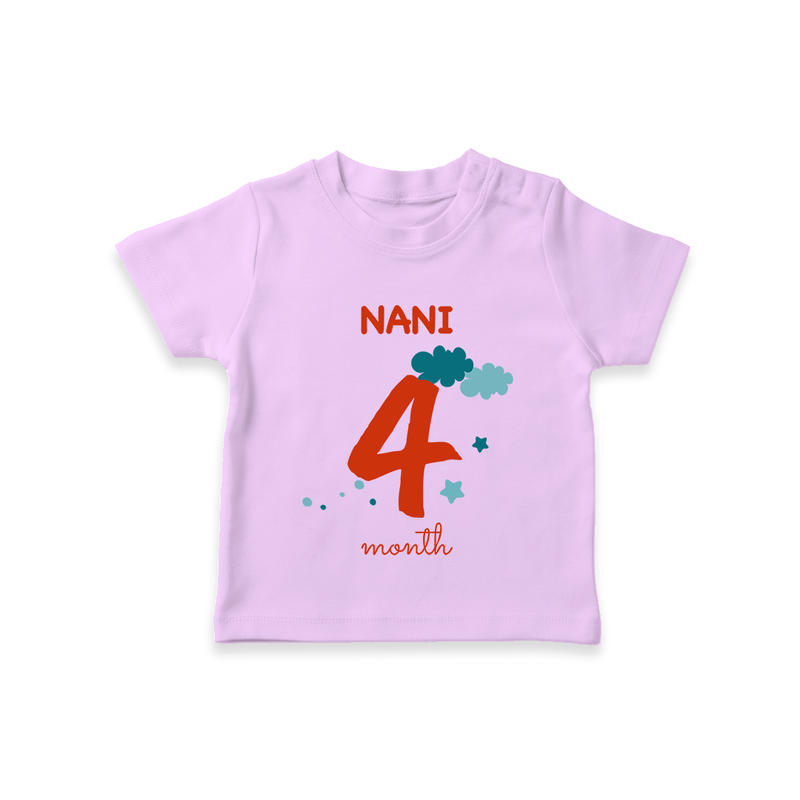 4 Month Old Baby Clothing | Custom T-Shirt Design | Ideal for Gifting - LILAC - 0-5 Months Old (Chest 17")