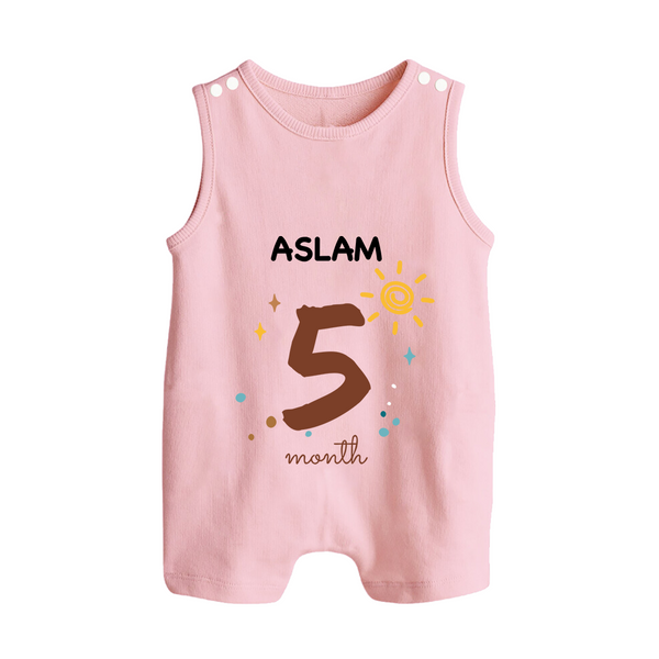 5 Month Old Baby Clothing | Custom Romper Suit/ Sleeveless Romper Design | Ideal for Gifting - BABY PINK - 0 - 5 Months Old (Chest 18")