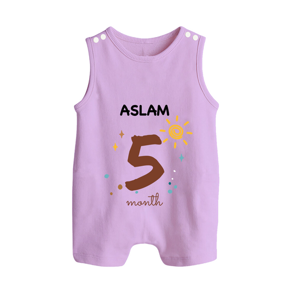 5 Month Old Baby Clothing | Custom Romper Suit/ Sleeveless Romper Design | Ideal for Gifting - LILAC - 0 - 5 Months Old (Chest 18")