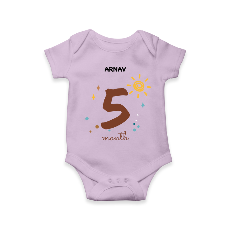 Celebrate The 5th Month Birthday Custom Romper, Personalized with your Baby's name