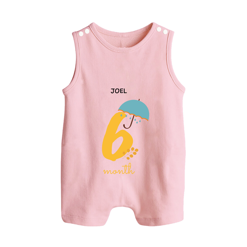 Celebrate Your Baby's Sixth Month With Our Uniquely Customized Baby Romper Suit, Designed For Precious Moments - BABY PINK - 0 - 5 Months Old (Chest 18")