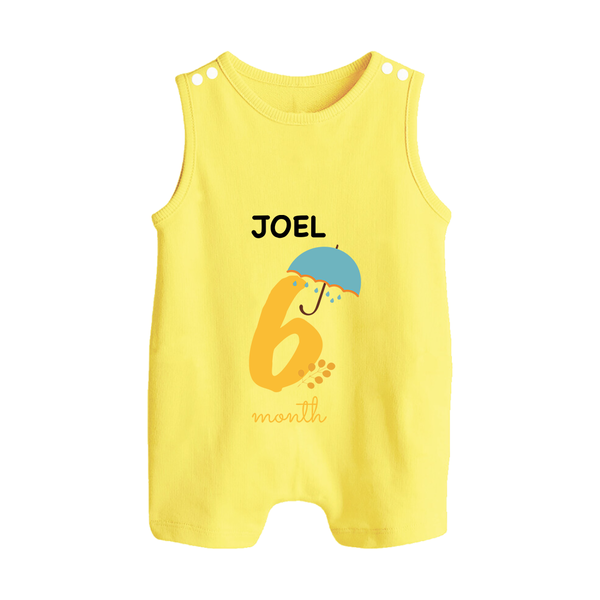 6 Month Old Baby Clothing | Custom Romper Suit/ Sleeveless Romper Design | Ideal for Gifting - PASTEL YELLOW - 0 - 5 Months Old (Chest 18")