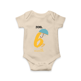 Celebrate Your Baby's Sixth Month With Our Uniquely Customized Baby Romper, Designed For Precious Moments - IVORY - 0 - 3 Months Old (Chest 16")