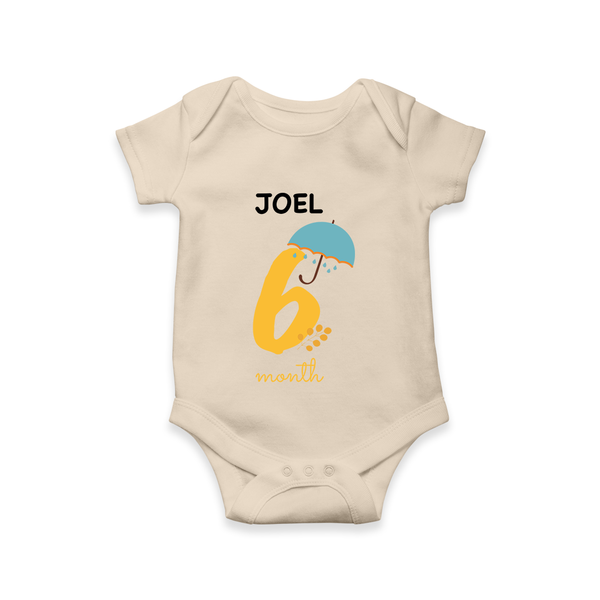 6 Month Old Baby Clothing | Custom Romper/Onesie Design | Ideal for Gifting - IVORY - New Born (Chest 14")