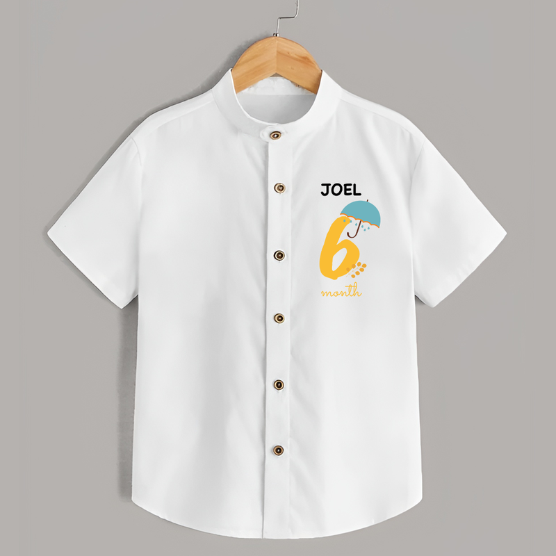 6 Month Old Baby Clothing | Custom Shirt Design | Ideal for Gifting - WHITE - 0 - 6 Months Old (Chest 23")