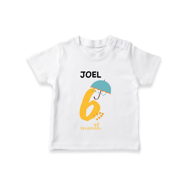 6 Month Old Baby Clothing | Custom T-Shirt Design | Ideal for Gifting - WHITE - 0-5 Months Old (Chest 17")