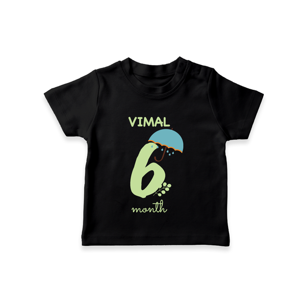 6 Month Old Baby Clothing | Custom T-Shirt Design | Ideal for Gifting - BLACK - 0-5 Months Old (Chest 17")