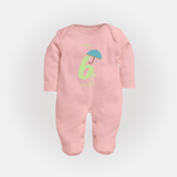 Celebrate Your Baby's Sixth Month With Our Uniquely Customized Baby Sleep Suit, Designed For Precious Moments - BABY PINK - New Born (Chest 7.5")