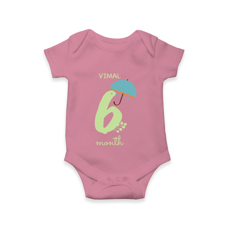 Celebrate Your Baby's Sixth Month With Our Uniquely Customized Baby Romper, Designed For Precious Moments - ONION - 0 - 3 Months Old (Chest 16")