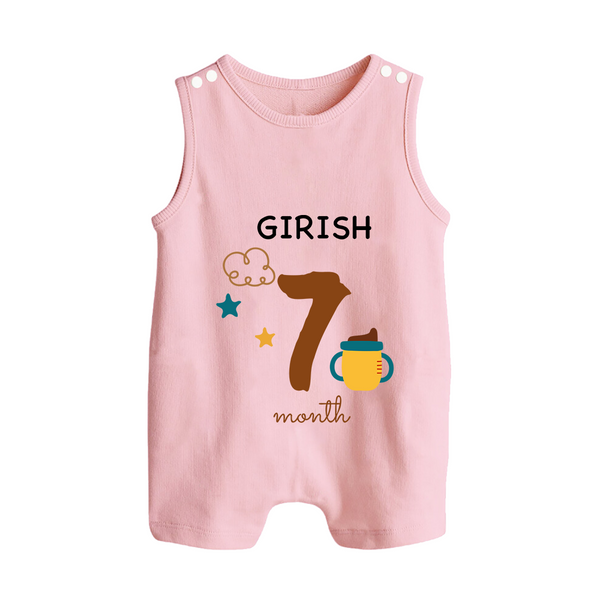 7 Month Old Baby Clothing | Custom Romper Suit/ Sleeveless Romper Design | Ideal for Gifting - BABY PINK - 0 - 5 Months Old (Chest 18")