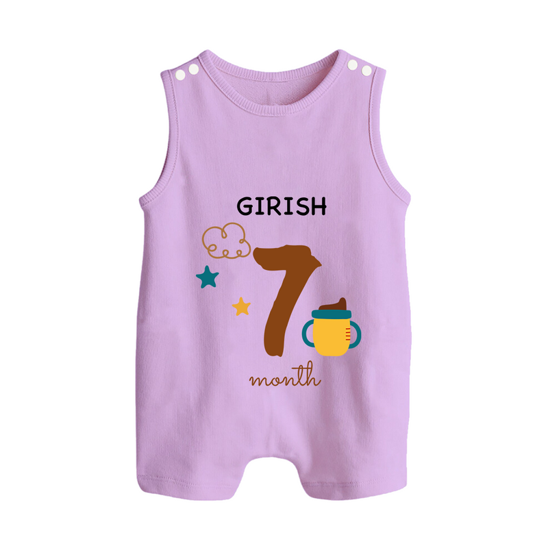 Celebrate Your Baby's Seventh Month With Our Uniquely Customized Baby Romper Suit, Designed For Precious Moments - LILAC - 0 - 5 Months Old (Chest 18")