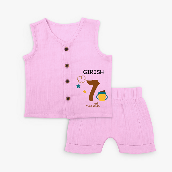 7 Month Old Baby Clothing | Custom Jabla Set Design | Ideal for Gifting - BABY PINK - 0 - 3 Months Old (Chest 9.8")