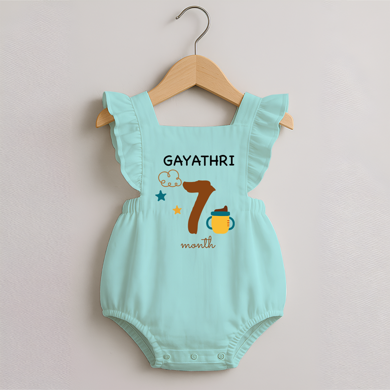 7 Month Old Baby Clothing | Custom Romper Frock Design | Ideal for Gifting - MINT GREEN - 0 - 3 Months Old (Chest 19")