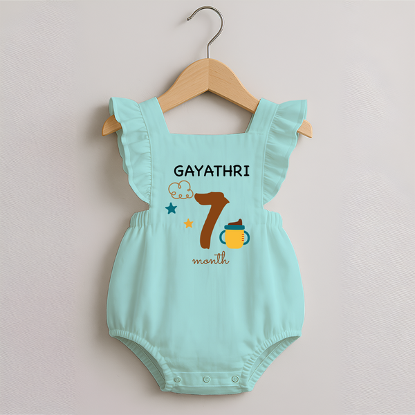 7 Month Old Baby Clothing | Custom Romper Frock Design | Ideal for Gifting - MINT GREEN - 0 - 3 Months Old (Chest 19")