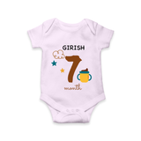 Celebrate Your Baby's Seventh Month With Our Uniquely Customized Baby Romper, Designed For Precious Moments - LILAC - 0 - 3 Months Old (Chest 16")