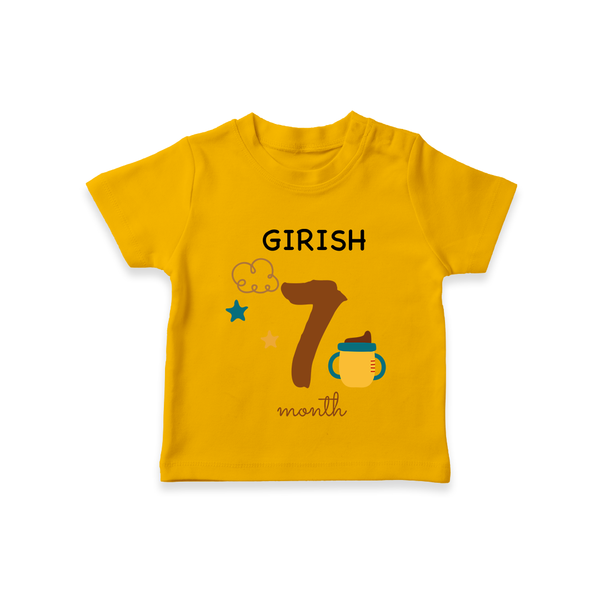 7 Month Old Baby Clothing | Custom T-Shirt Design | Ideal for Gifting - CHROME YELLOW - 0-5 Months Old (Chest 17")