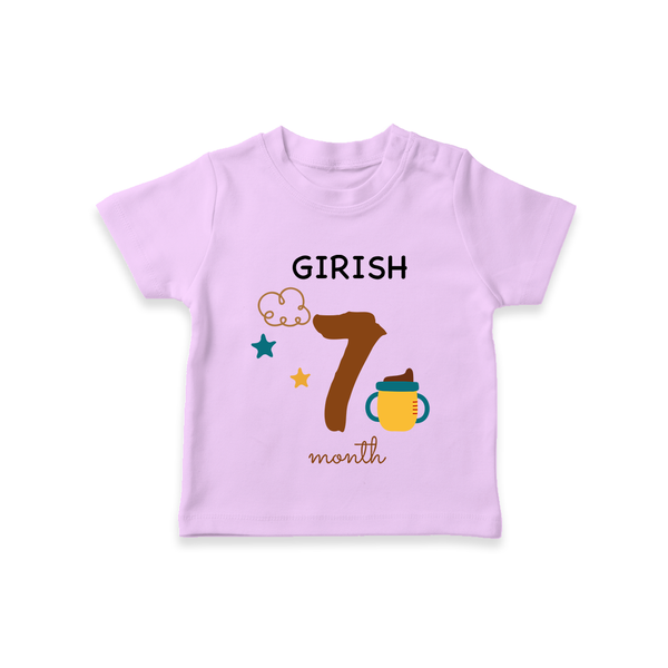 7 Month Old Baby Clothing | Custom T-Shirt Design | Ideal for Gifting - LILAC - 0-5 Months Old (Chest 17")