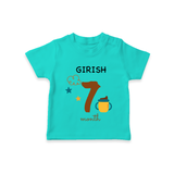 7 Month Old Baby Clothing | Custom T-Shirt Design | Ideal for Gifting - TEAL - 0-5 Months Old (Chest 17")