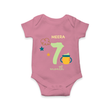 Celebrate Your Baby's Seventh Month With Our Uniquely Customized Baby Romper, Designed For Precious Moments - ONION - 0 - 3 Months Old (Chest 16")