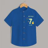 7 Month Old Baby Clothing | Custom Shirt Design | Ideal for Gifting - COBALT BLUE - 0 - 6 Months Old (Chest 23")
