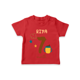 Celebrate The 7th Month Birthday Custom T-Shirt, Personalized with your Baby's name - RED - 0 - 5 Months Old (Chest 17")