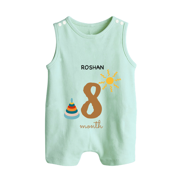 Celebrate Your Baby's Eighth Month With Our Uniquely Customized Baby Romper Suit, Designed For Precious Moments - MINT GREEN - 0 - 5 Months Old (Chest 18")