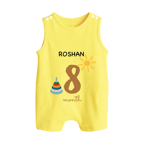 8 Month Old Baby Clothing | Custom Romper Suit/ Sleeveless Romper Design | Ideal for Gifting - PASTEL YELLOW - 0 - 5 Months Old (Chest 18")