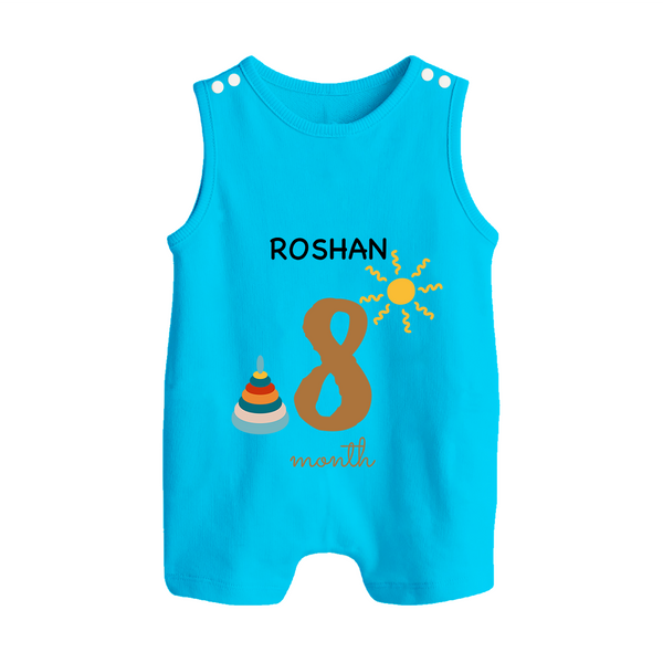8 Month Old Baby Clothing | Custom Romper Suit/ Sleeveless Romper Design | Ideal for Gifting - SKY BLUE - 0 - 5 Months Old (Chest 18")