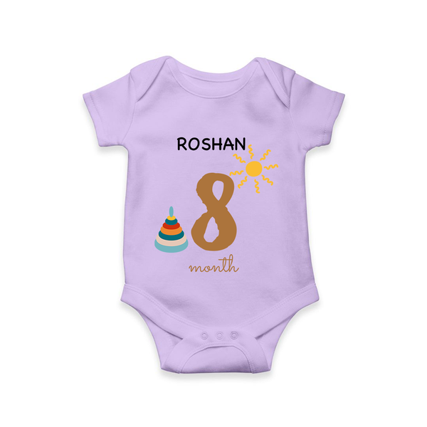 8 Month Old Baby Clothing | Custom Romper/Onesie Design | Ideal for Gifting - LILAC - New Born (Chest 14")