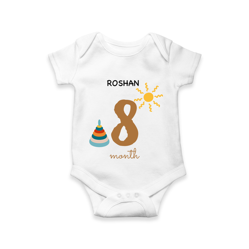 Celebrate Your Baby's Eighth Month With Our Uniquely Customized Baby Romper, Designed For Precious Moments