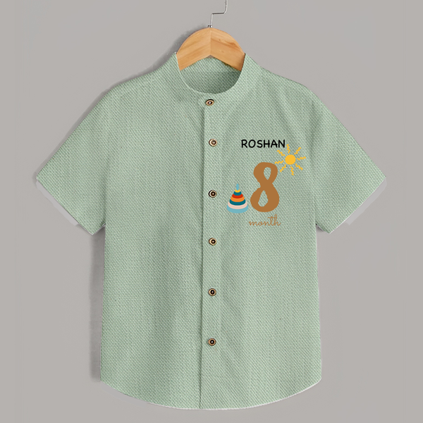 8 Month Old Baby Clothing | Custom Shirt Design | Ideal for Gifting - MINT GREEN - 0 - 6 Months Old (Chest 23")