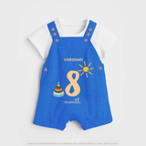 Celebrate Your Baby's Eighth Month With Our Uniquely Customized Baby Dungaree Set, Designed For Precious Moments - COBALT BLUE - 0 - 5 Months Old (Chest 18")