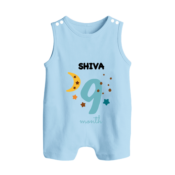 9 Month Old Baby Clothing | Custom Romper Suit/ Sleeveless Romper Design | Ideal for Gifting - BABY BLUE - 0 - 5 Months Old (Chest 18")