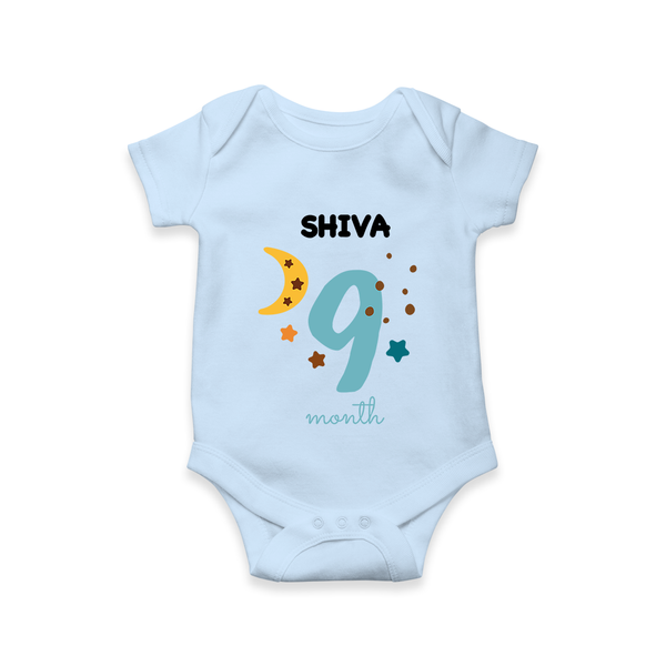 9 Month Old Baby Clothing | Custom Romper/Onesie Design | Ideal for Gifting - BABY BLUE - New Born (Chest 14")