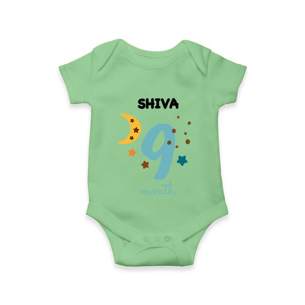 9 Month Old Baby Clothing | Custom Romper/Onesie Design | Ideal for Gifting - GREEN - New Born (Chest 14")