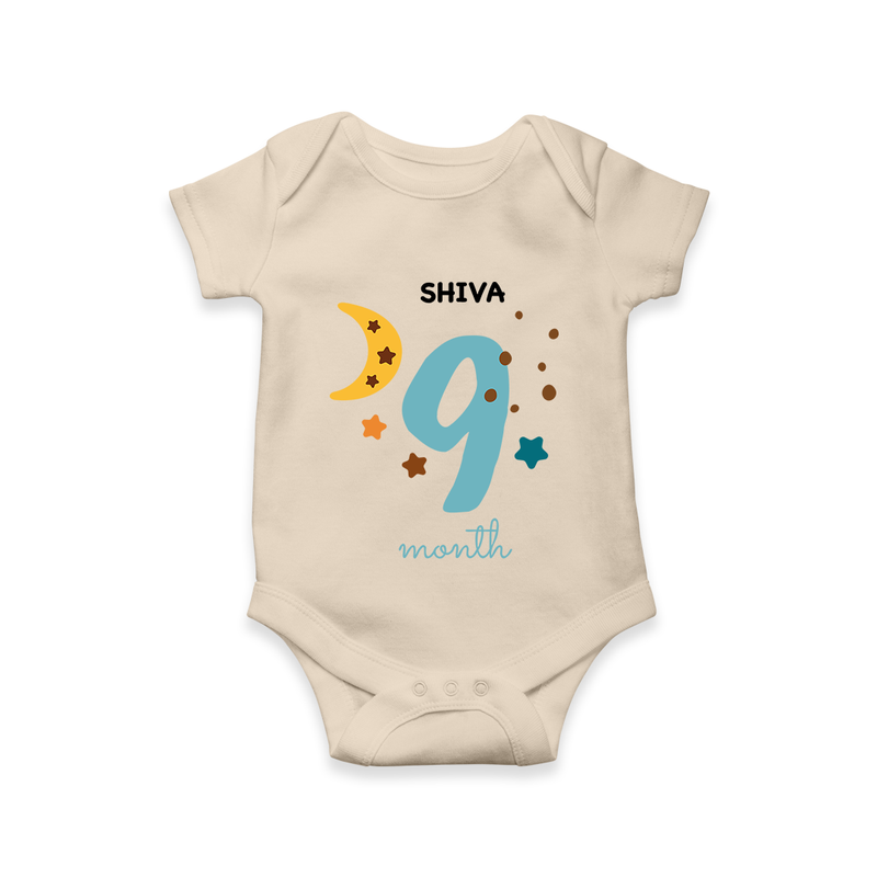 Celebrate Your Baby's Ninth Month With Our Uniquely Customized Baby Romper, Designed For Precious Moments - IVORY - 0 - 3 Months Old (Chest 16")