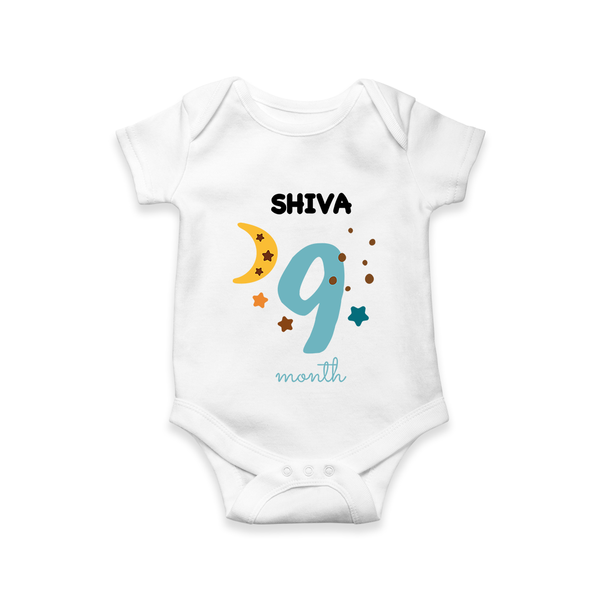 9 Month Old Baby Clothing | Custom Romper/Onesie Design | Ideal for Gifting - WHITE - New Born (Chest 14")