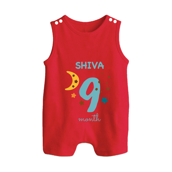 9 Month Old Baby Clothing | Custom Romper Suit/ Sleeveless Romper Design | Ideal for Gifting - RED - 0 - 5 Months Old (Chest 18")