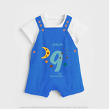 Celebrate Your Baby's Ninth Month With Our Uniquely Customized Baby Dungaree Set, Designed For Precious Moments - COBALT BLUE - 0 - 5 Months Old (Chest 18")