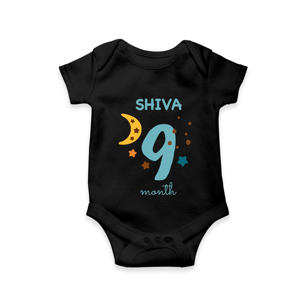 9 Month Old Baby Clothing | Custom Romper/Onesie Design | Ideal for Gifting - BLACK - New Born (Chest 14")