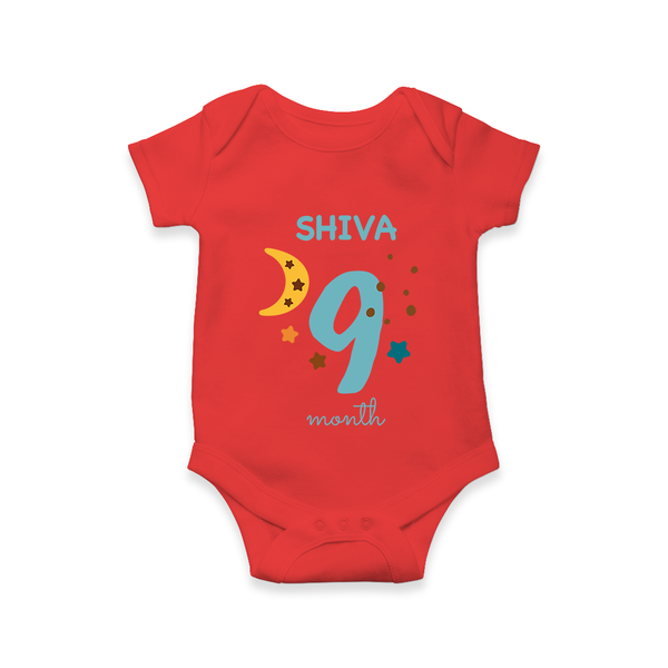 9 Month Old Baby Clothing | Custom Romper/Onesie Design | Ideal for Gifting - RED - New Born (Chest 14")