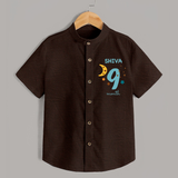 9 Month Old Baby Clothing | Custom Shirt Design | Ideal for Gifting - CHOCOLATE BROWN - 0 - 6 Months Old (Chest 23")