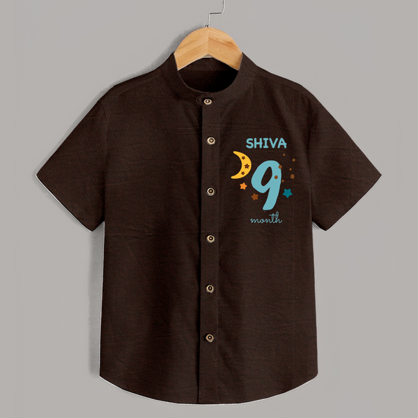 9 Month Old Baby Clothing | Custom Shirt Design | Ideal for Gifting - CHOCOLATE BROWN - 0 - 6 Months Old (Chest 23")