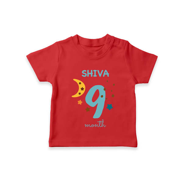 9 Month Old Baby Clothing | Custom T-Shirt Design | Ideal for Gifting - RED - 0-5 Months Old (Chest 17")