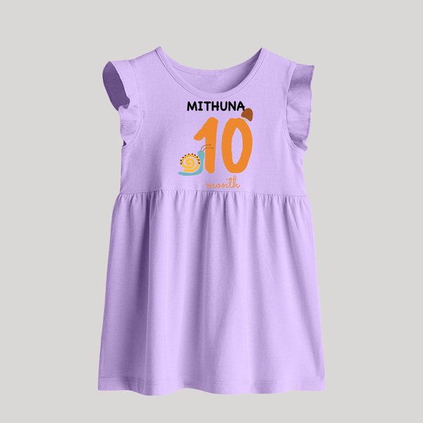 10 Month Old Baby Clothing | Custom Baby Frock Design | Ideal for Gifting - LILAC - 0 - 3 Months Old (Chest 17")