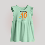 10 Month Old Baby Clothing | Custom Baby Frock Design | Ideal for Gifting - MINT GREEN - 0 - 3 Months Old (Chest 17")