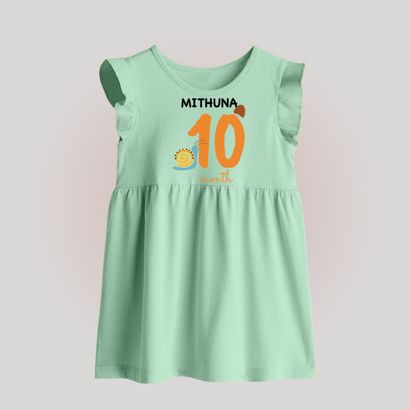 10 Month Old Baby Clothing | Custom Baby Frock Design | Ideal for Gifting - MINT GREEN - 0 - 3 Months Old (Chest 17")