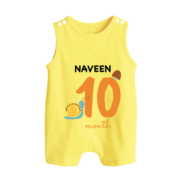 10 Month Old Baby Clothing | Custom Romper Suit/ Sleeveless Romper Design | Ideal for Gifting - PASTEL YELLOW - 0 - 5 Months Old (Chest 18")
