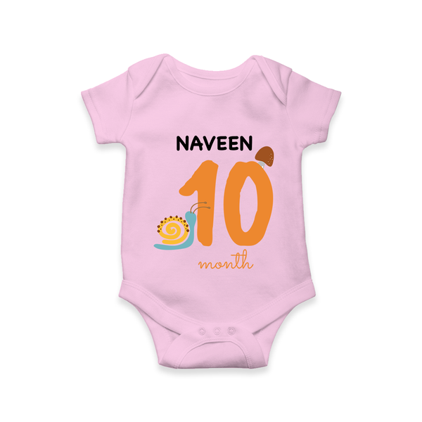 10 Month Old Baby Clothing | Custom Romper/Onesie Design | Ideal for Gifting - BABY PINK - New Born (Chest 14")